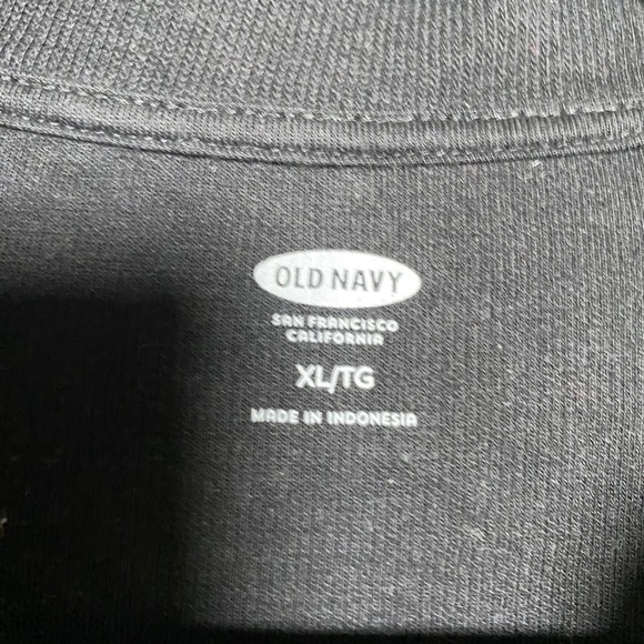 Old‎ Navy Mens XL Black Quarter Zip Long Sleeve Pullover Sweatshirt Minimalist - Picture 2 of 6